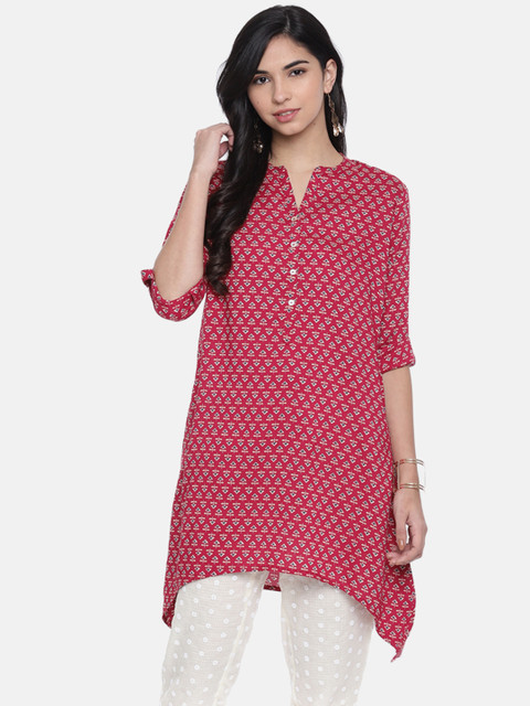 

Melange by Lifestyle Women Maroon Floral Printed Kurti