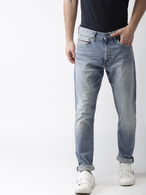 

Tommy Hilfiger Men Blue Modern Tapered Fit Mid-Rise Clean Look Stretchable Jeans