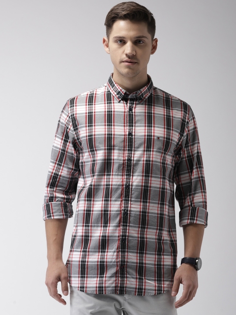 

Tommy Hilfiger Men Red & Black Checked Casual Shirt