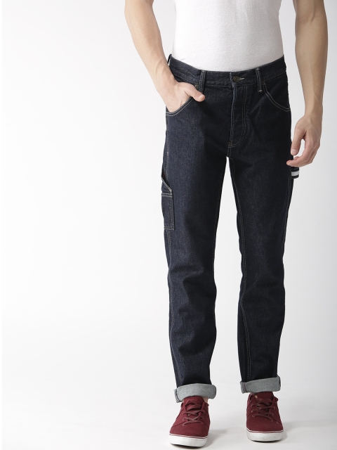 

Tommy Hilfiger Men Navy Blue Carpenter Tapered Fit Mid-Rise Clean Look Jeans