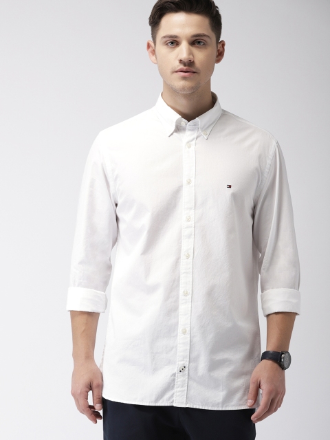 

Tommy Hilfiger Men White Regular Fit Solid Casual Shirt