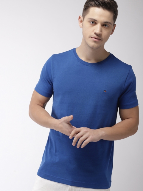 

Tommy Hilfiger Men Blue Solid T-shirt