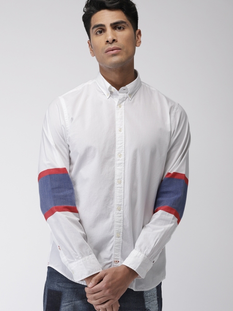 

Tommy Hilfiger Men White Regular Fit Solid Casual Shirt