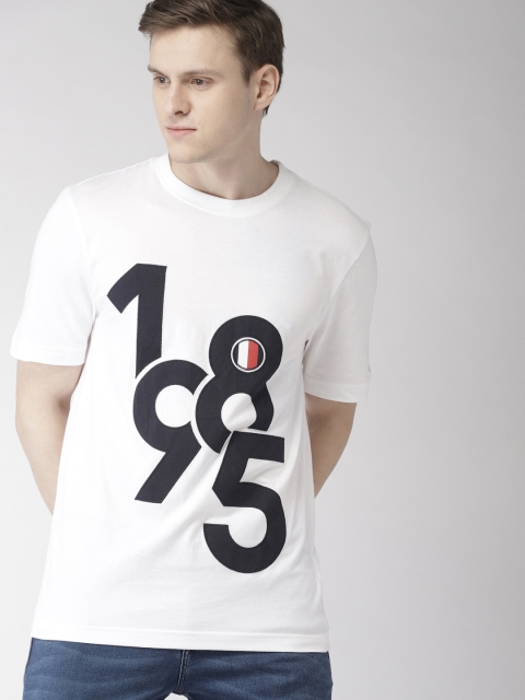 

Tommy Hilfiger Men White Printed Round Neck T-shirt