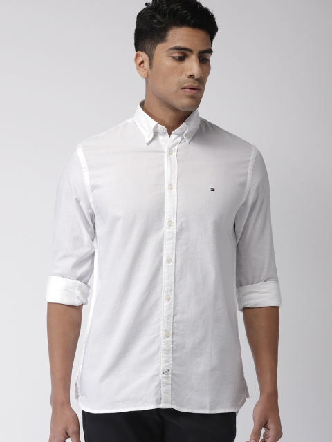 

Tommy Hilfiger Men White Regular Fit Solid Casual Shirt