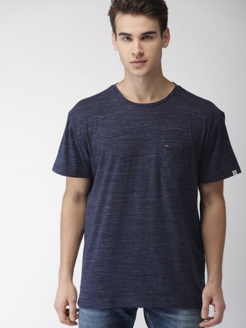 

Tommy Hilfiger Men Blue Solid Round Neck T-shirt
