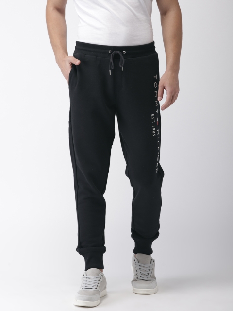 

Tommy Hilfiger Men Black Embroided Joggers