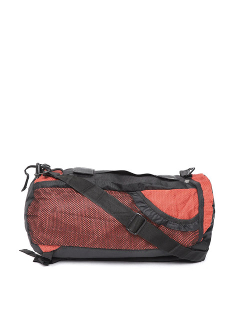 

Gear Unisex Black & Orange Colourblocked Duffel Bag cum Backpack