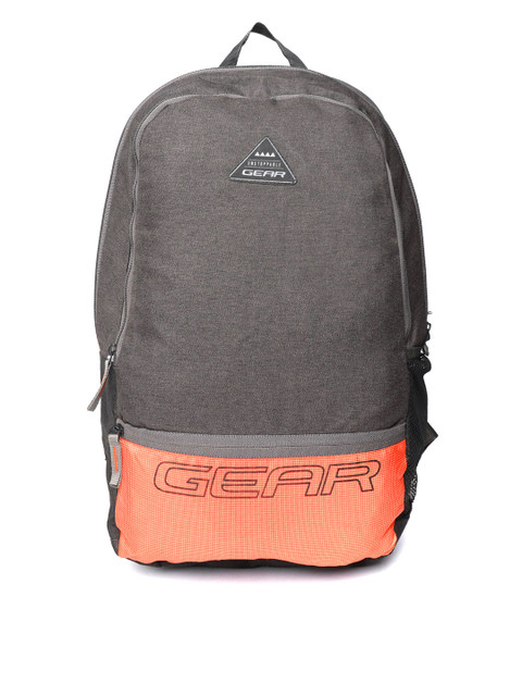 

Gear Unisex Charcoal Grey Solid Backpack