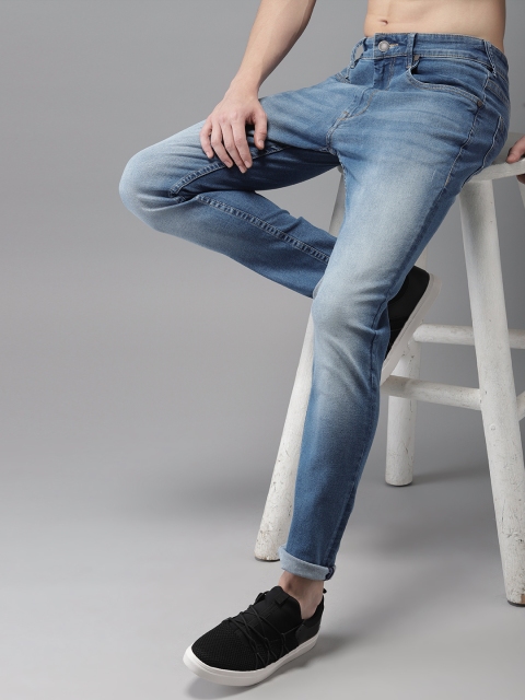

HERE&NOW Men Blue Slim Fit Mid-Rise Clean Look Stretchable Jeans