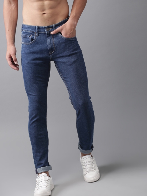

HERE&NOW Men Blue Slim Fit Mid-Rise Clean Look Stretchable Jeans