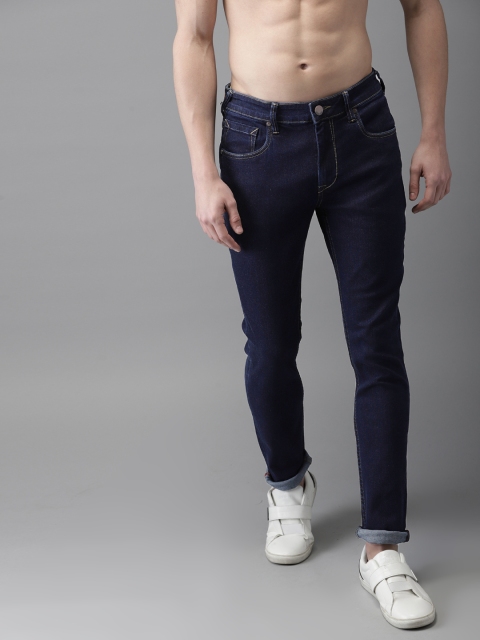 

HERE&NOW Men Blue Skinny Fit Mid-Rise Clean Look Stretchable Jeans