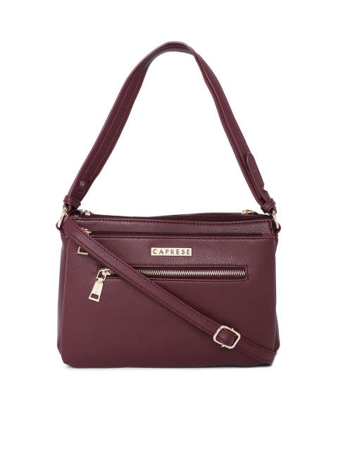 

Caprese Burgundy Solid Handheld Bag