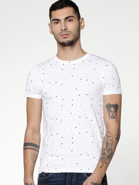 

Jack & Jones Men White Printed Round Neck T-shirt