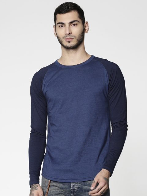 

Jack & Jones Men Navy Blue Solid Round Neck T-shirt