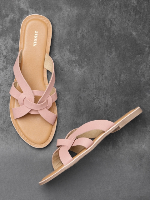 

Anouk Women Pink Solid Open Toe Flats