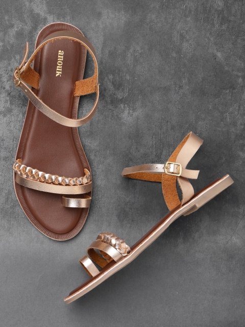 

Anouk Women Rose Gold Solid One Toe Flats