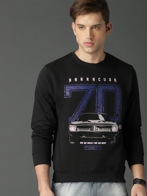 

Roadster Fast and Furious Men Black Printed Sweatshirt