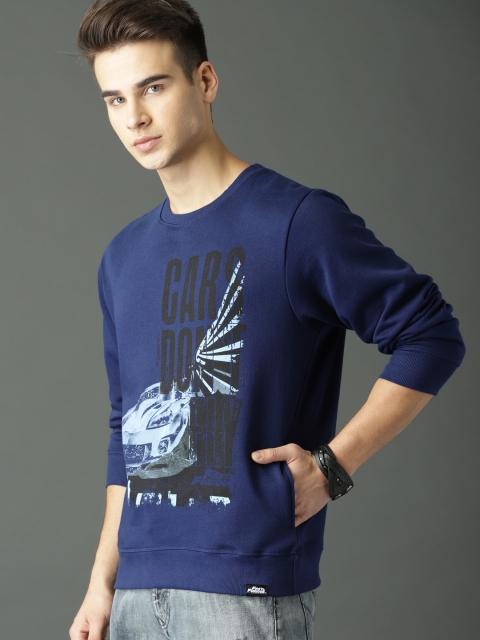 

Roadster Fast and Furious Men Navy Blue Printed Sweatshirt