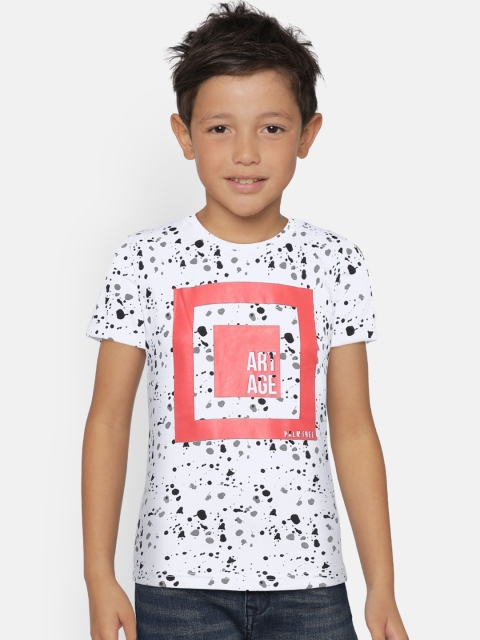 

Palm Tree Boys White Printed Round Neck T-shirt