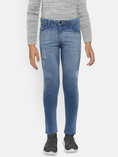 

Gini and Jony Boys Blue Slim Fit Mid-Rise Mildly Distressed Jeans