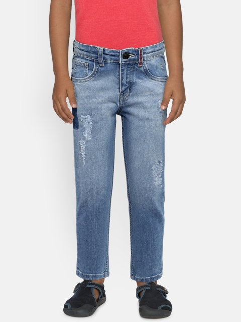 

Gini and Jony Boys Blue Slim Fit Mid-Rise Mildly Distressed Jeans