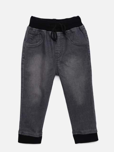 

Gini and Jony Boys Charcoal Jogger Mid-Rise Clean Look Jeans