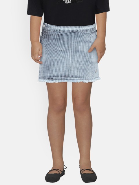 

Gini and Jony Girls Blue & White Striped Skirt