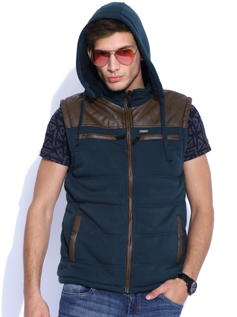 

Roadster Navy Sleeveless Padded Jacket, Navy blue