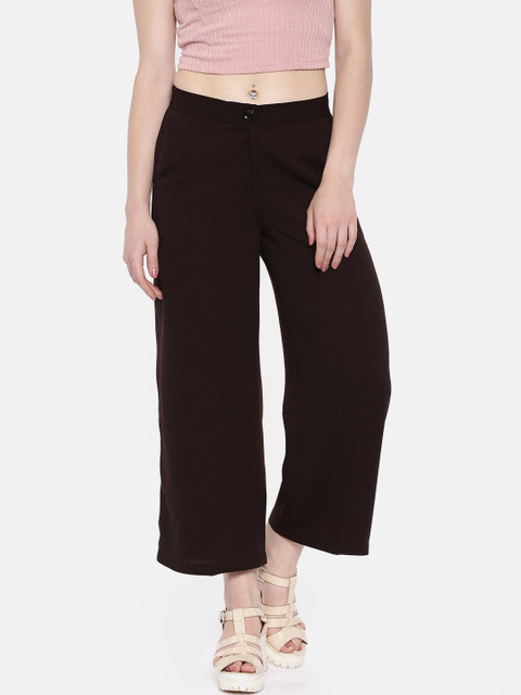 

CODE by Lifestyle Women Brown Regular Fit Solid Formal Trousers