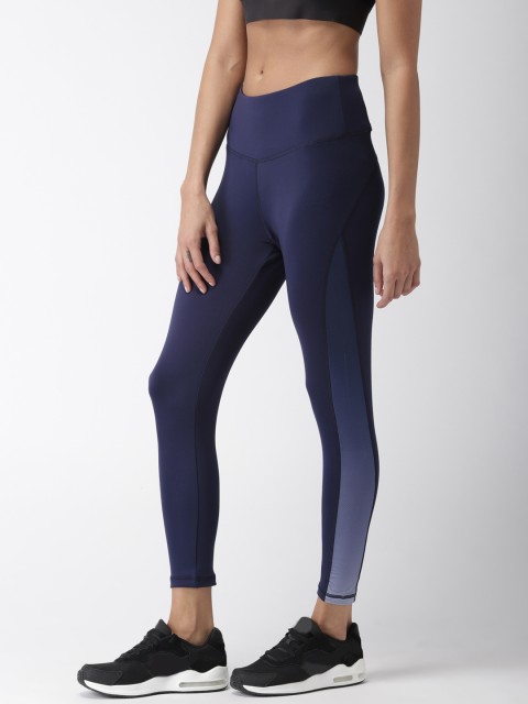 

Kappa Women Navy Blue Slim Fit Solid Cropped Tights