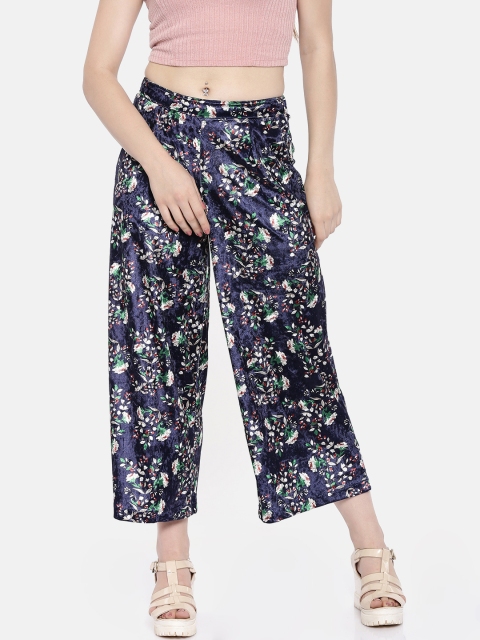 

CODE by Lifestyle Women Navy Blue Regular Fit Printed Culottes