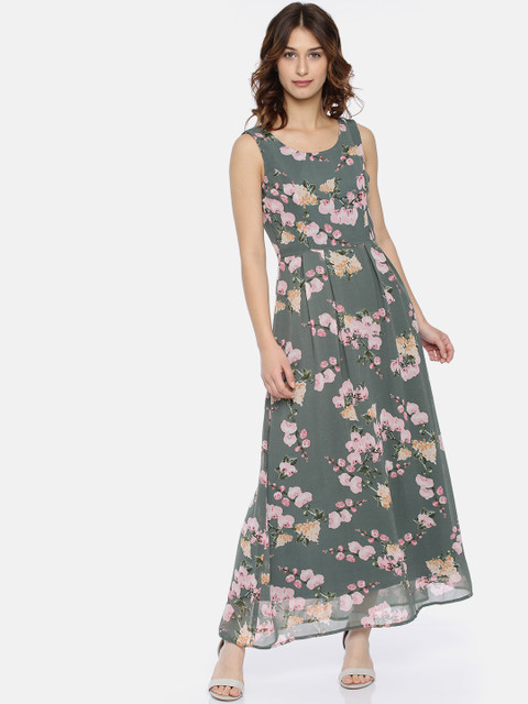 

CODE by Lifestyle Women Green Printed Maxi Dress