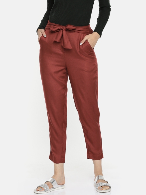 

CODE by Lifestyle Women Brown Regular Fit Solid Regular Trousers