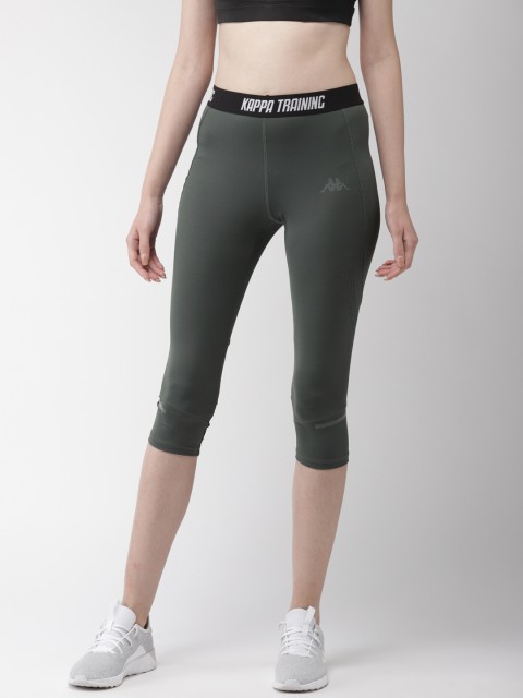 

Kappa Women Grey Solid Regular Fit Capris