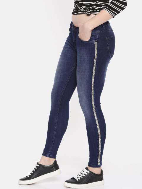 

Bossini Women Blue Slim Fit Mid-Rise Clean Look Stretchable Cropped Jeans