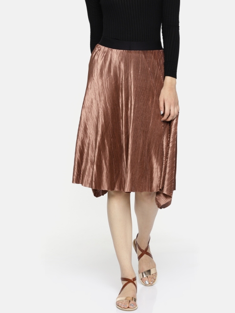 

CODE by Lifestyle Women Brown Solid Flared A-Line Skirt