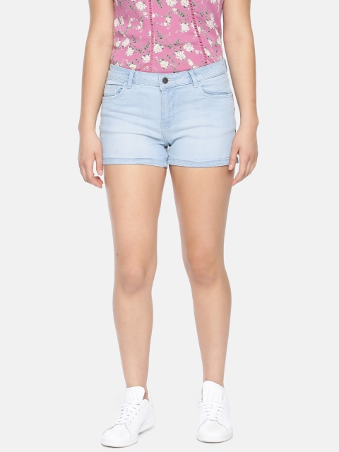

Bossini Women Blue Washed Regular Fit Denim Shorts