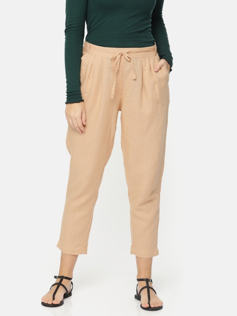 

Fame Forever by Lifestyle Women Beige Solid Trousers