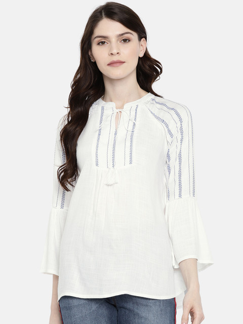 

Fame Forever by Lifestyle Women White Solid Top