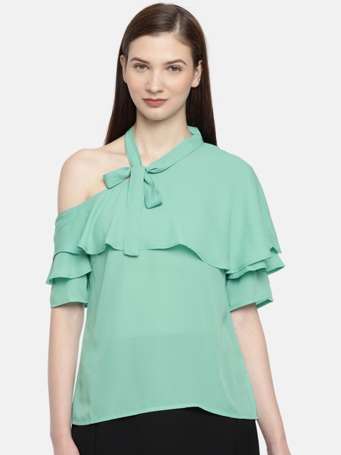 

CODE by Lifestyle Women Sea Green Solid Top