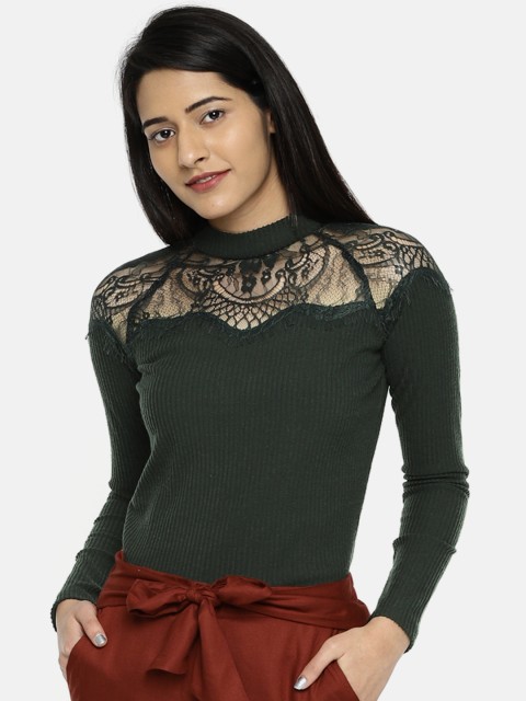 

CODE by Lifestyle Women Green Solid Top