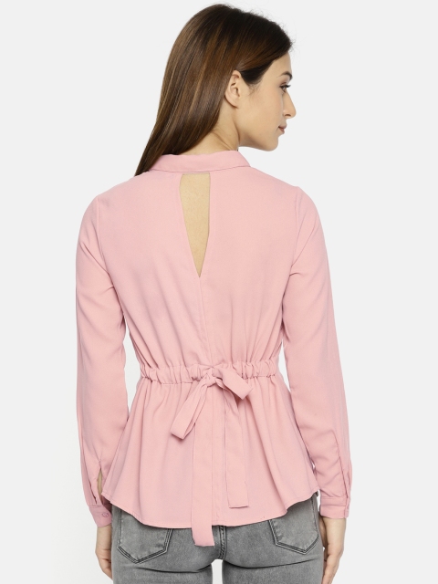 

CODE by Lifestyle Women Pink Solid Shirt Style Top