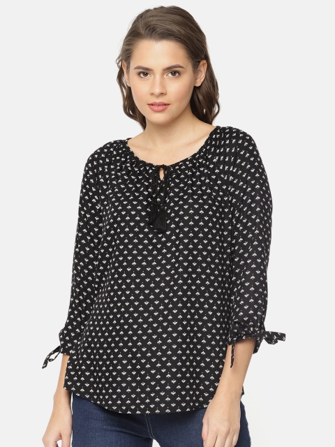 

Fame Forever by Lifestyle Women Black Printed Top