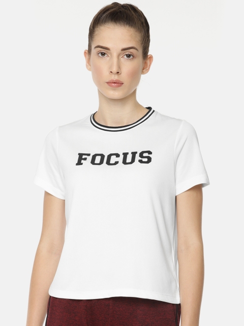 

Kappa Women White Printed Hydro-Way Round Neck T-shirt