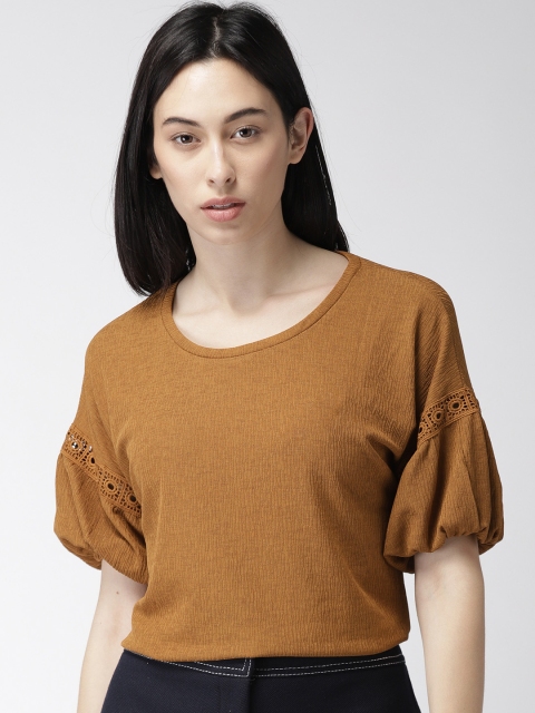 

Bossini Women Tan Solid Top