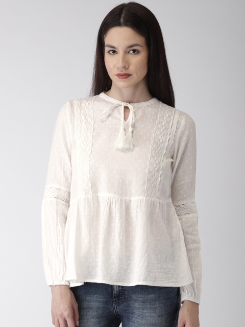 

Bossini Women White Solid Top
