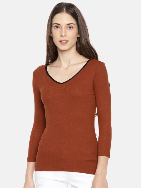 

CODE by Lifestyle Women Rust Solid Top