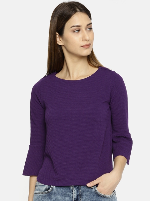 

CODE by Lifestyle Women Purple Solid Top