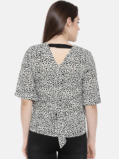 

CODE by Lifestyle Women White Printed Top
